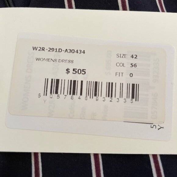 Paul Smith Women's Striped  Wrap Dress Size Large/42 - Picture 2 of 8